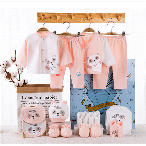 SnuggleBox™ – 15-Piece Cotton Newborn Gift Set