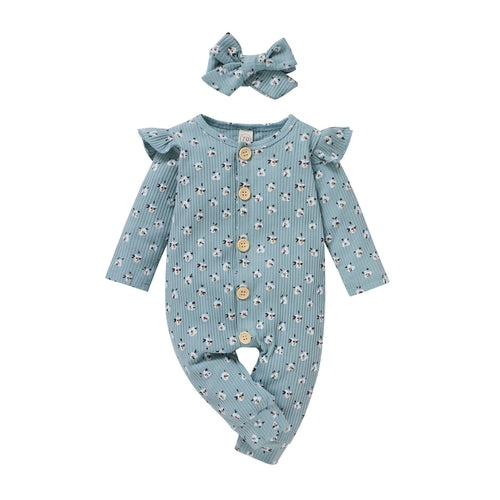 StripeNest™ – Two-Tone Cotton Romper for Babies & Toddlers
