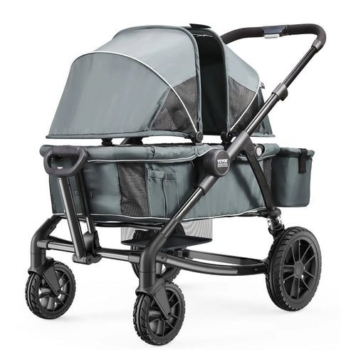 All-Terrain Stroller Wagon, 2 Seats Foldable Expedition 2-in-1