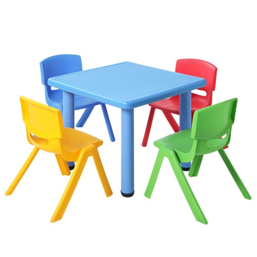 Keezi 5PCS Kids Table and Chairs Set Children Study Desk Furniture