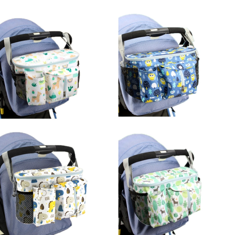 Multifunctional Baby Stroller Storage Bag, Colour: White Dinosaur +