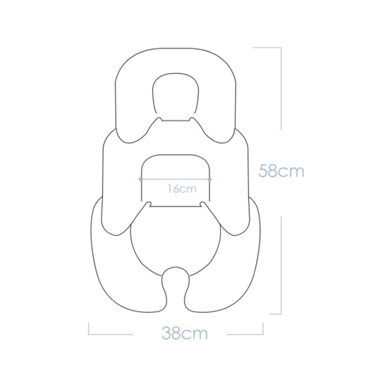 Baby Stroller Seat Cushion Safety Seat Protector Cushion, Color: White