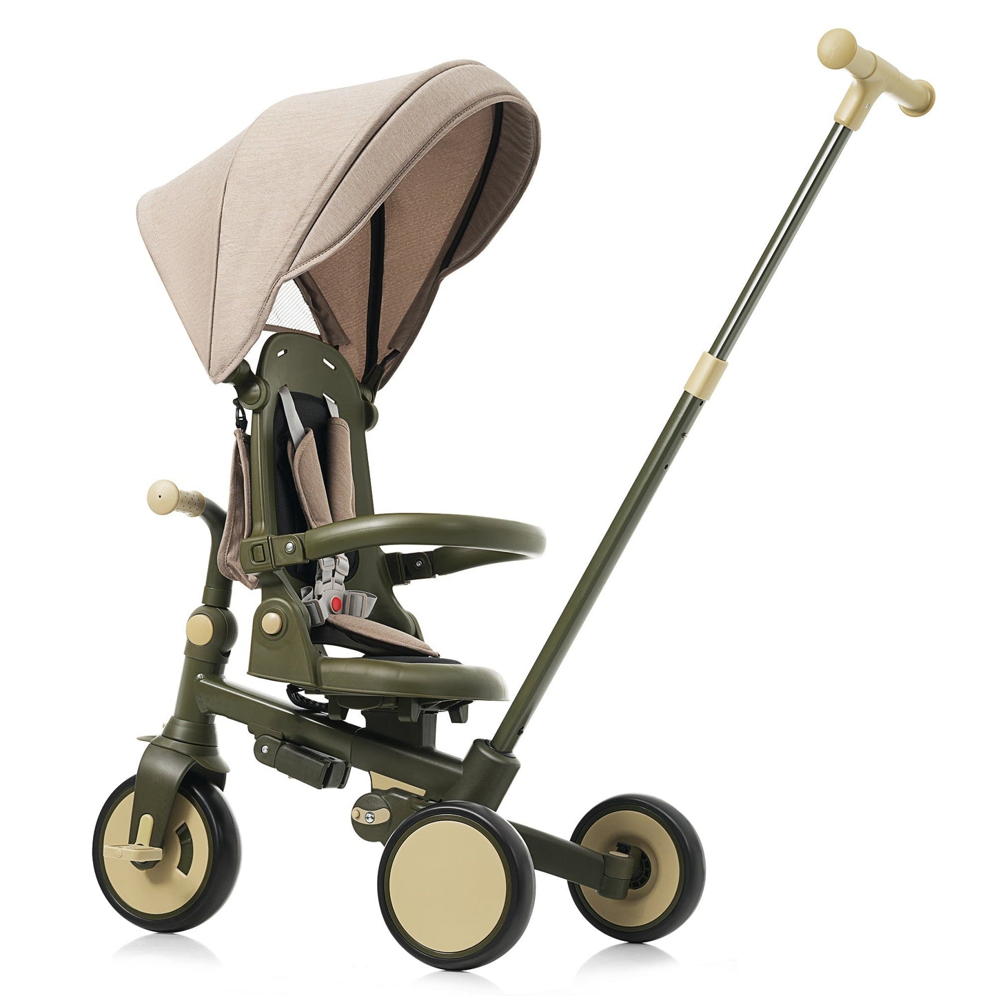 7 in 1 Baby Tricycle, Foldable Toddler Tricycle with Removable and