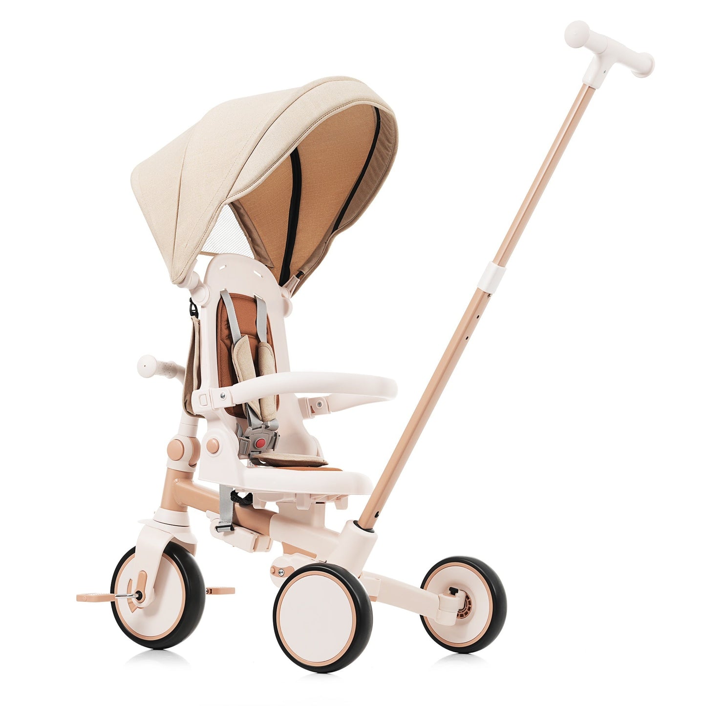 7 in 1 Baby Tricycle, Foldable Toddler Tricycle with Removable and