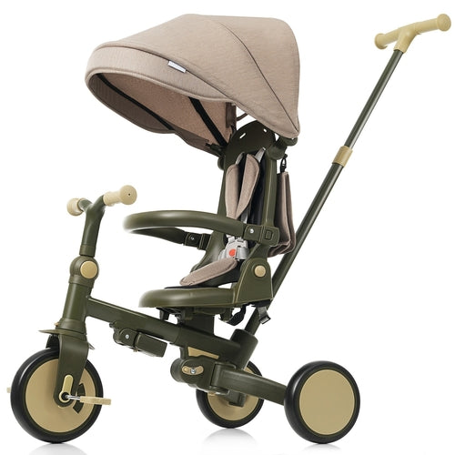 7 in 1 Baby Tricycle, Foldable Toddler Tricycle with Removable and