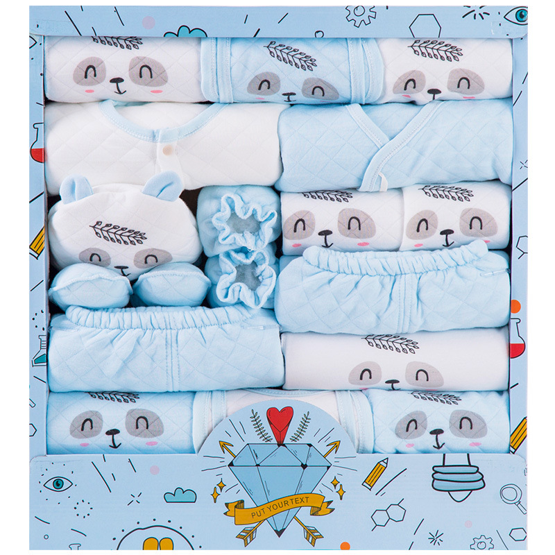 SnuggleBox™ – 15-Piece Cotton Newborn Gift Set