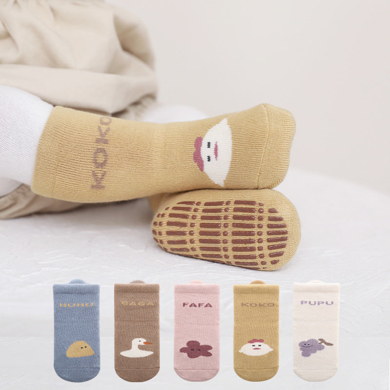Baby Print Pattern Autumn Winter New Style Non-Slip Socks