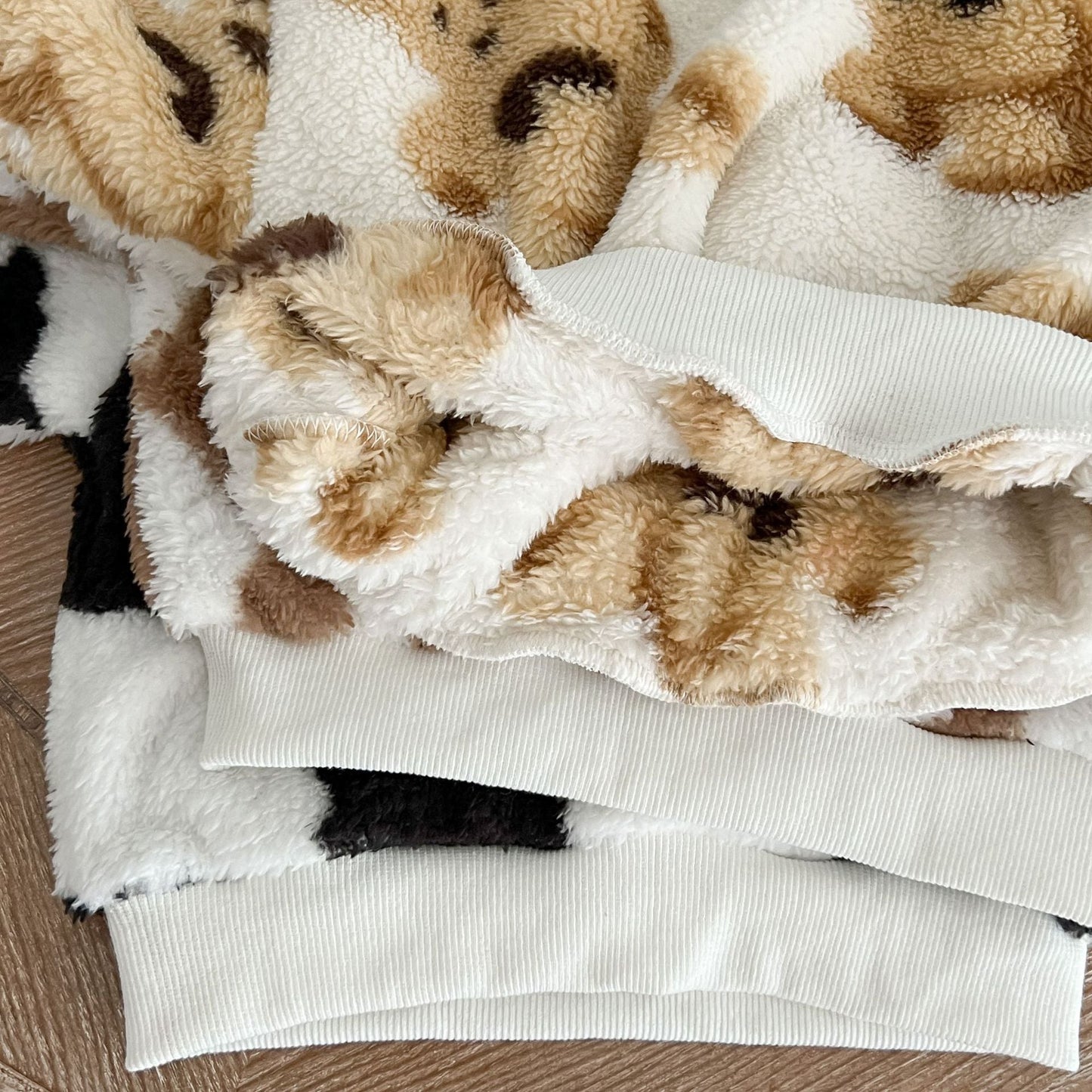 Baby Fashion Pattern Double-Sided Fleece Long Sleeve Sets