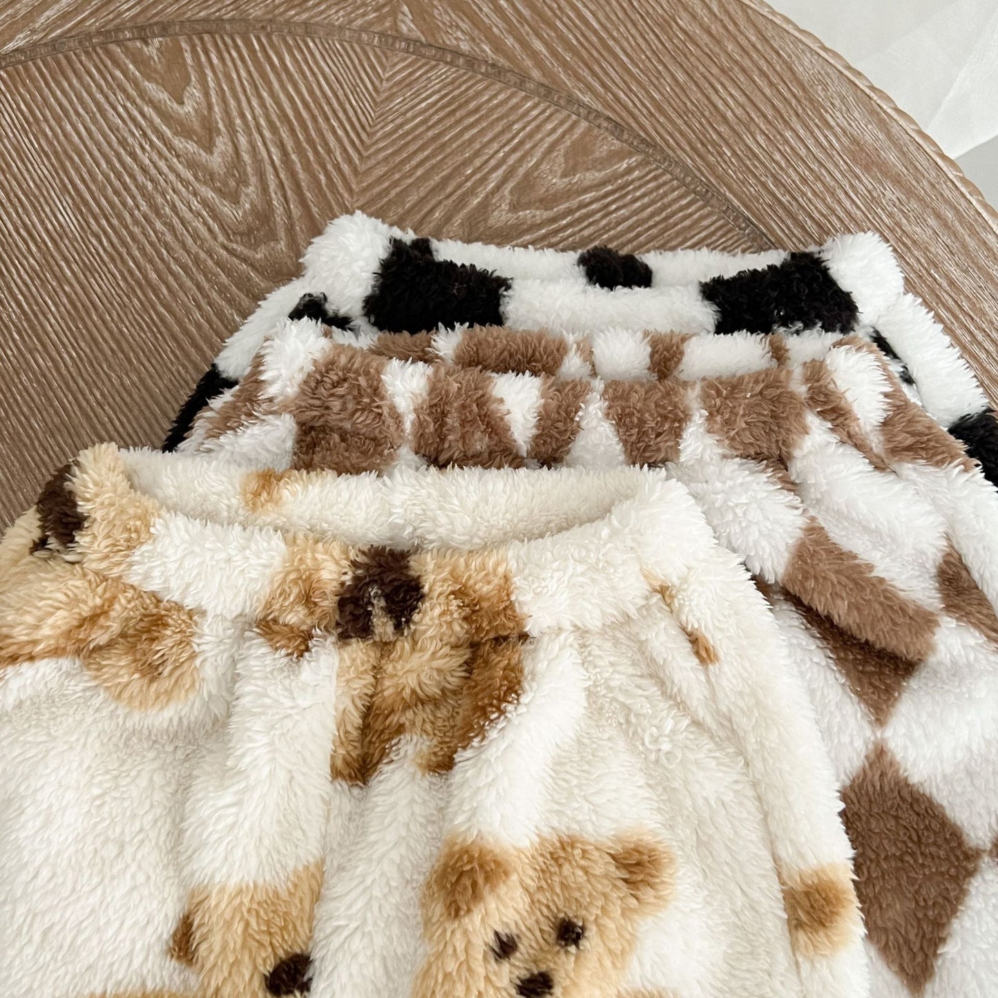 Baby Fashion Pattern Double-Sided Fleece Long Sleeve Sets