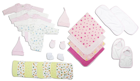 Bambini Newborn Baby Girls 25 Pc Layette Baby Shower Gift Set